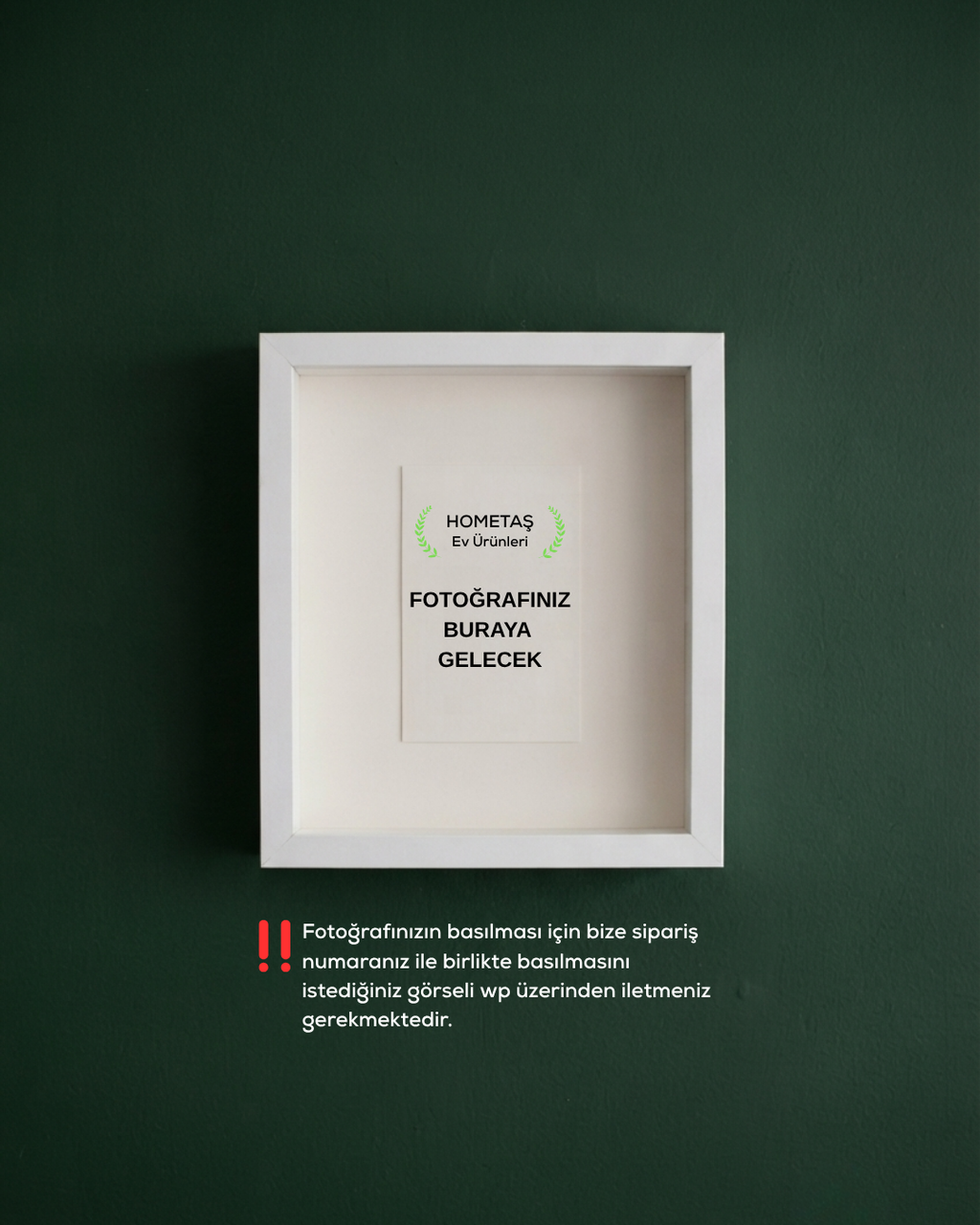 25X25 Fotoğraf Bölmeli Anı Çerçevesi Fotoğraf Hediyeli Siyah