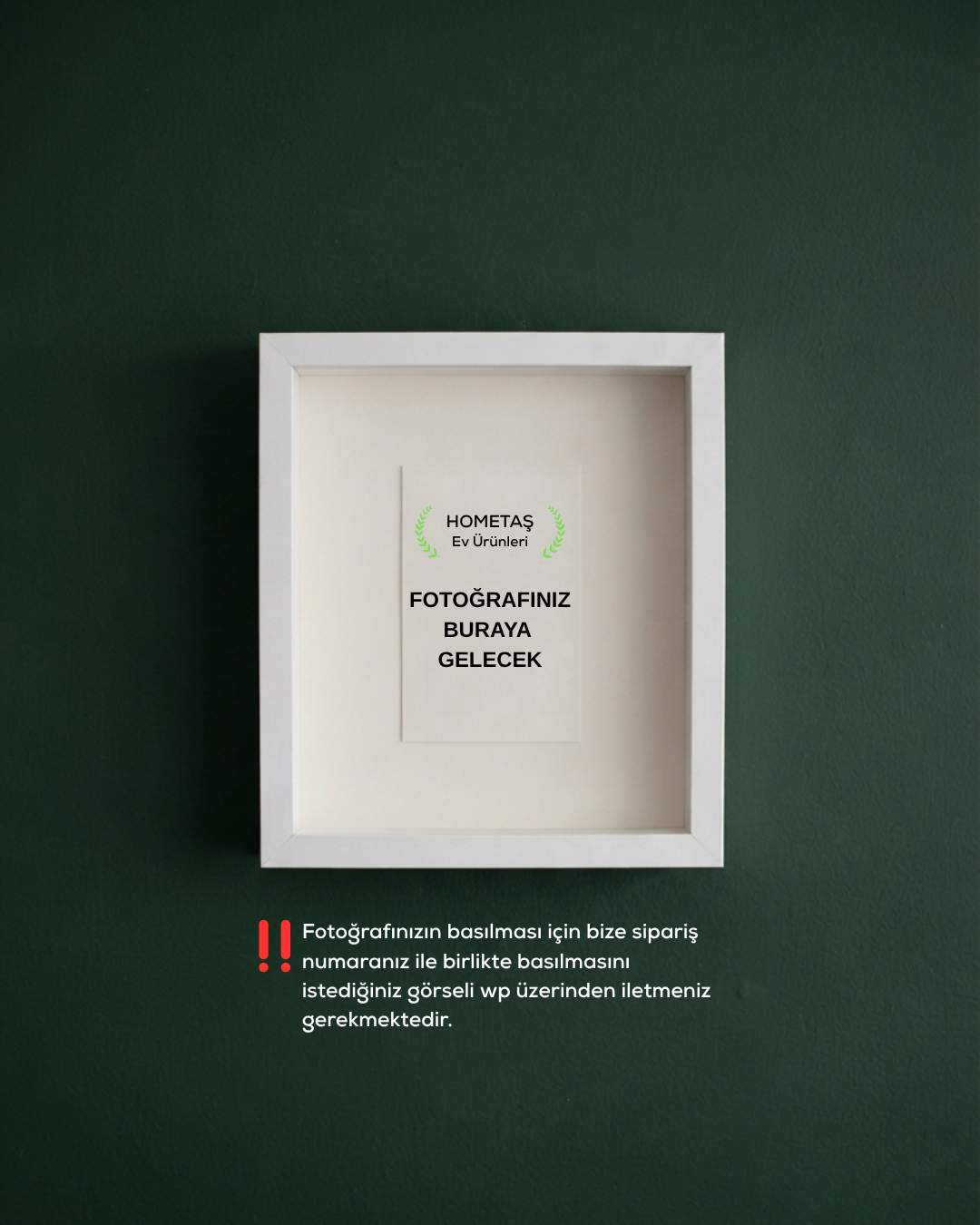 25X25 Fotoğraf Bölmeli Anı Çerçevesi Fotoğraf Hediyeli Siyah